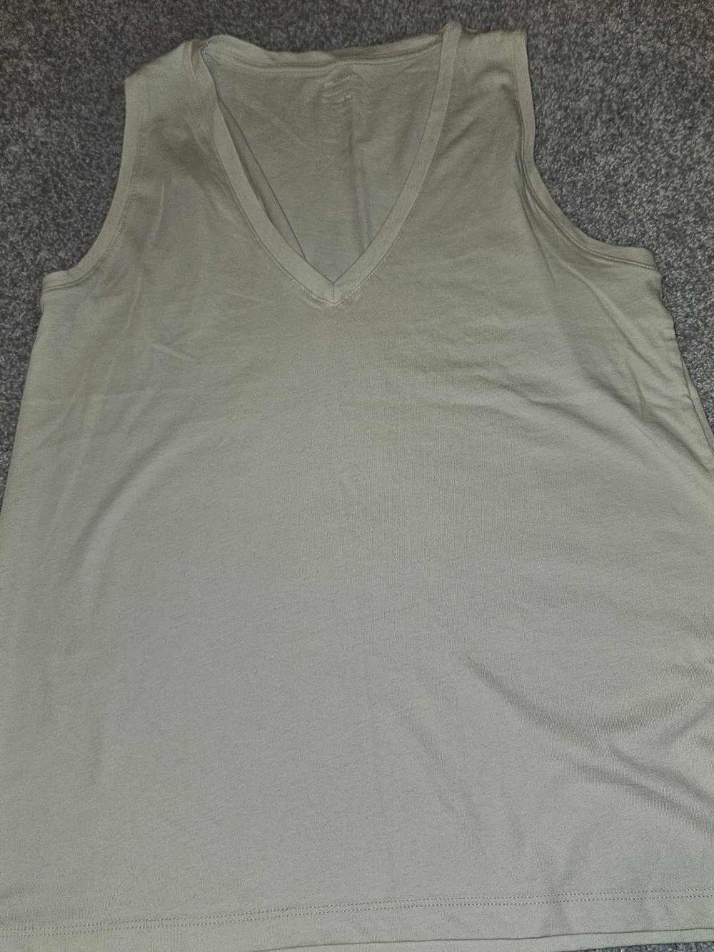 Madewell Light Tan V-Neck Sleeveless Tank
